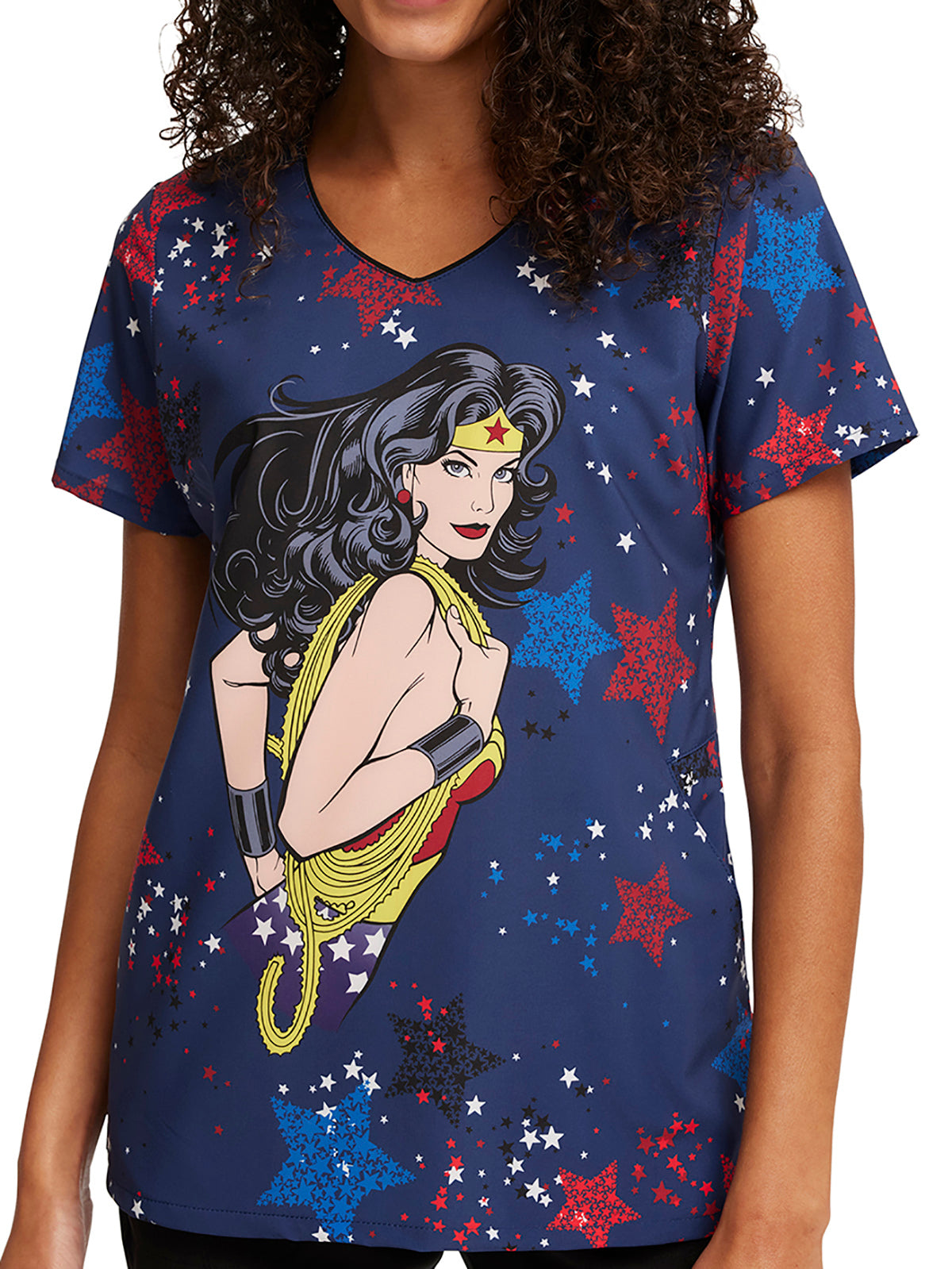 Tooniforms - V-Neck Print Top