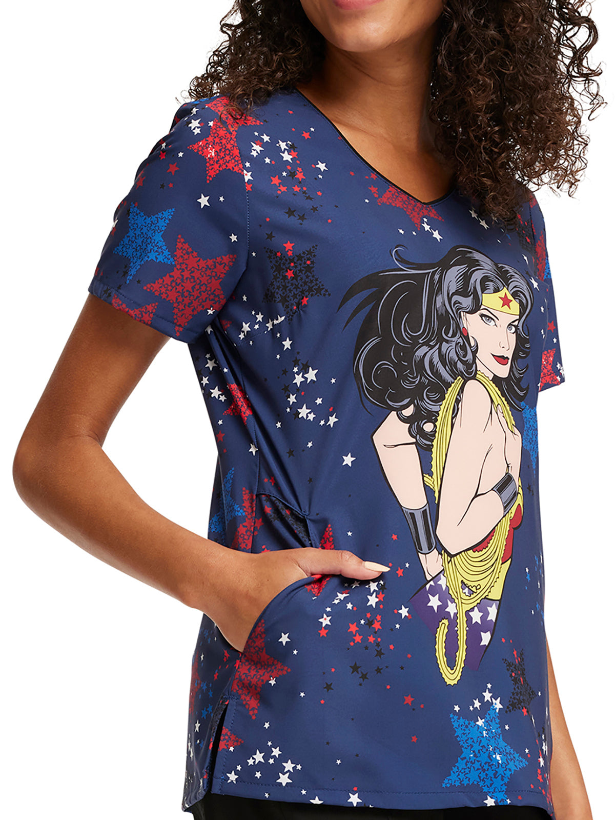 Tooniforms - V-Neck Print Top