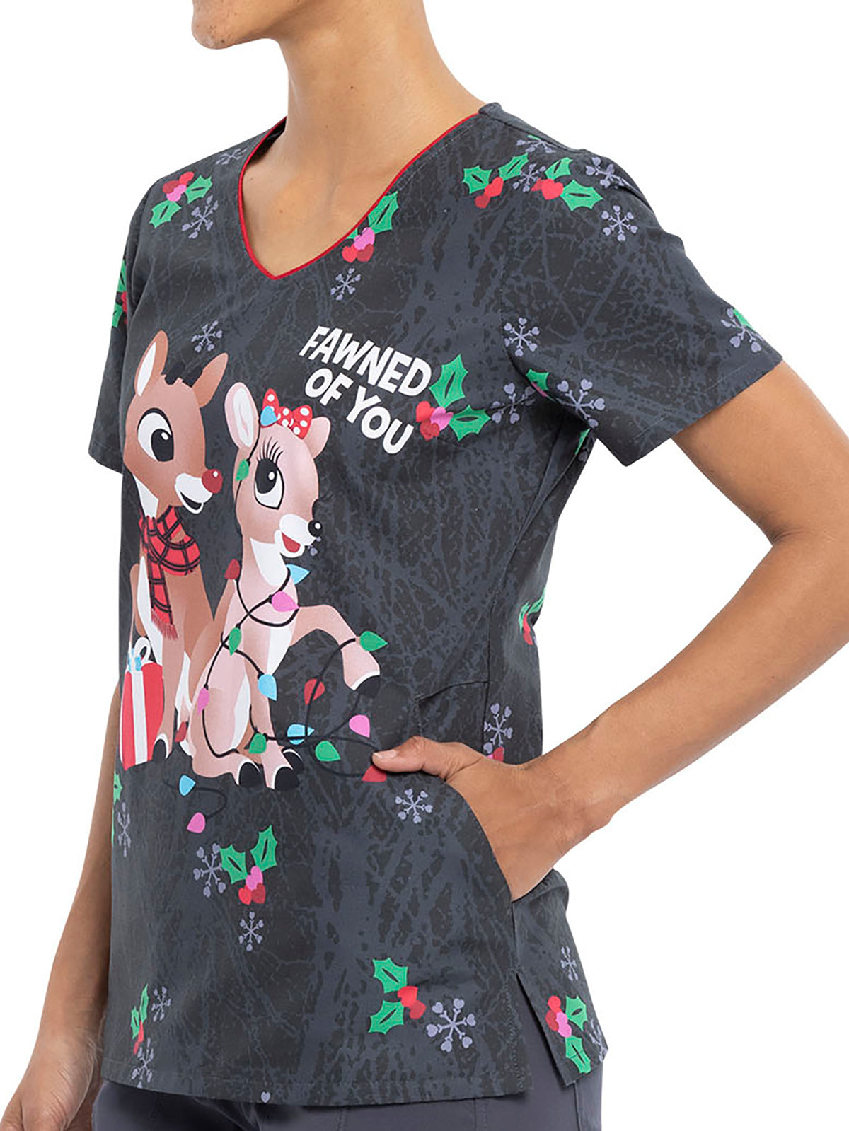 Tooniforms - V-Neck Print Top