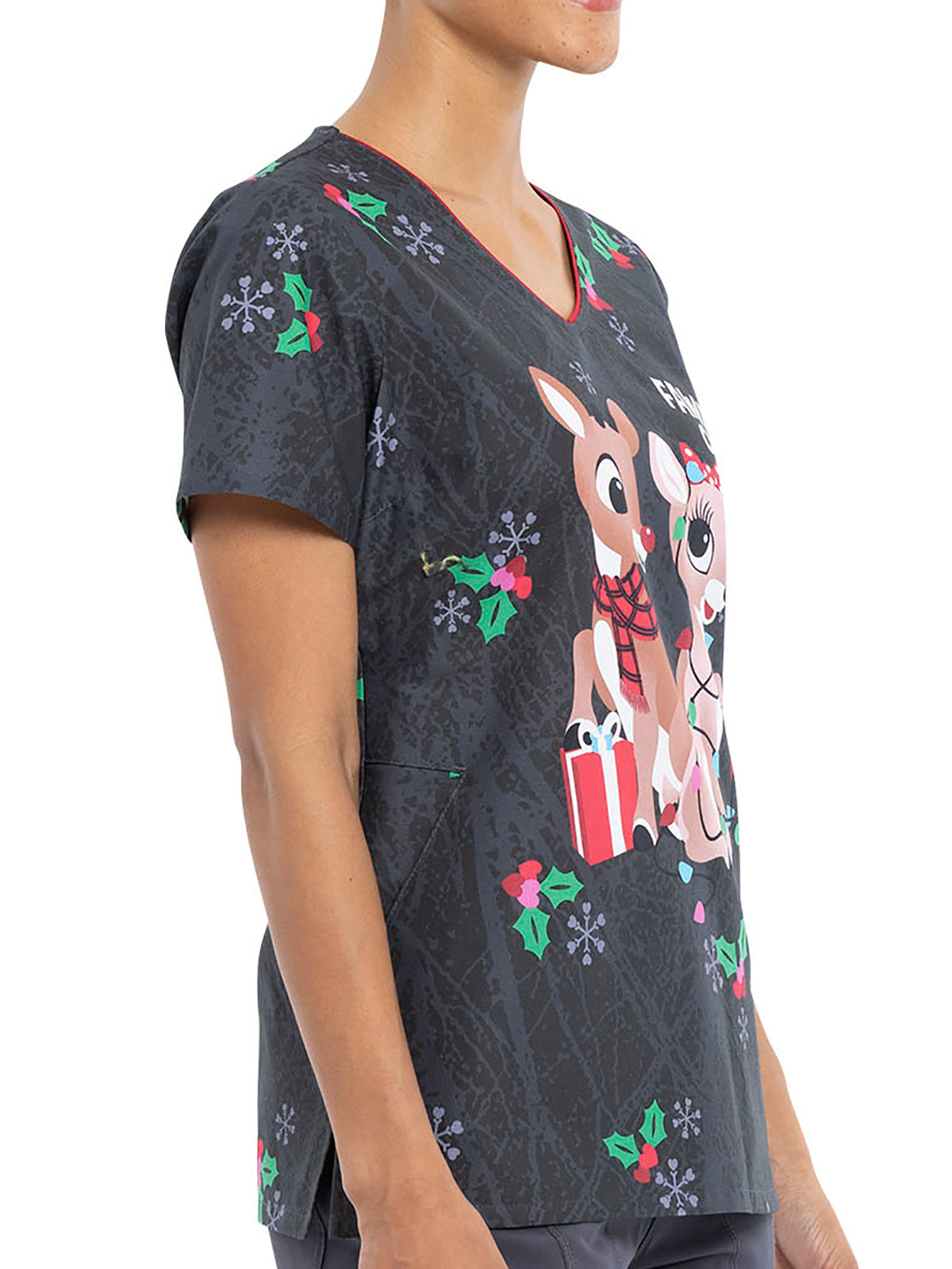 Tooniforms - V-Neck Print Top